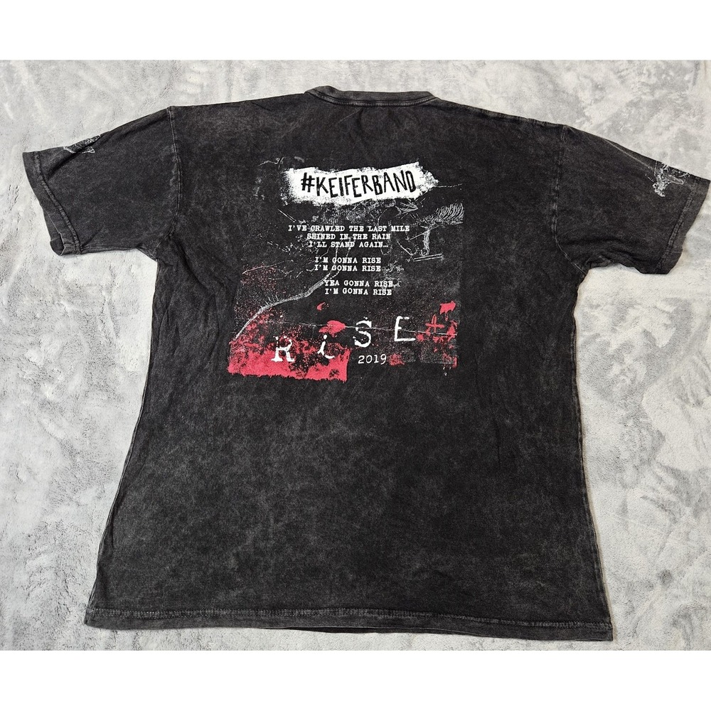 Tom Keifer Band Black Acid Wash T-Shirt Size XL